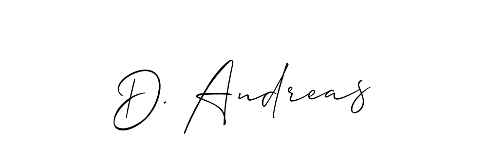 Also You can easily find your signature by using the search form. We will create D. Andreas name handwritten signature images for you free of cost using Allison_Script sign style. D. Andreas signature style 2 images and pictures png