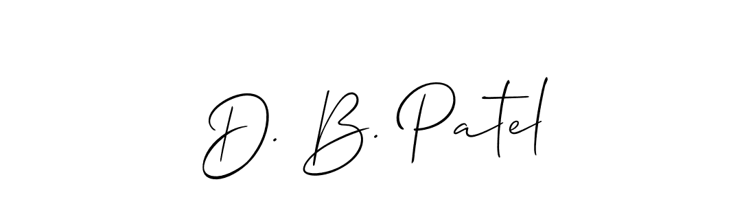 Allison_Script is a professional signature style that is perfect for those who want to add a touch of class to their signature. It is also a great choice for those who want to make their signature more unique. Get D. B. Patel name to fancy signature for free. D. B. Patel signature style 2 images and pictures png