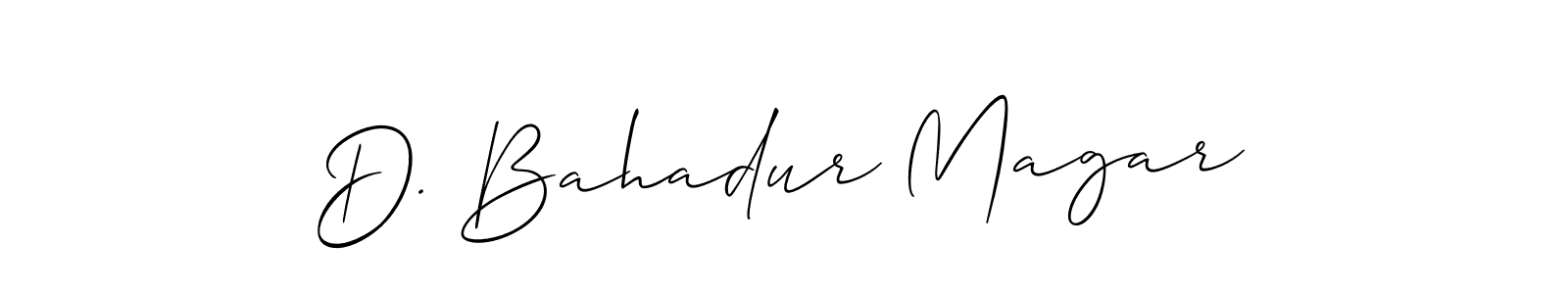 Check out images of Autograph of D. Bahadur Magar name. Actor D. Bahadur Magar Signature Style. Allison_Script is a professional sign style online. D. Bahadur Magar signature style 2 images and pictures png