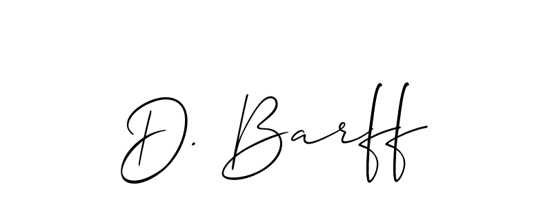 D. Barff stylish signature style. Best Handwritten Sign (Allison_Script) for my name. Handwritten Signature Collection Ideas for my name D. Barff. D. Barff signature style 2 images and pictures png