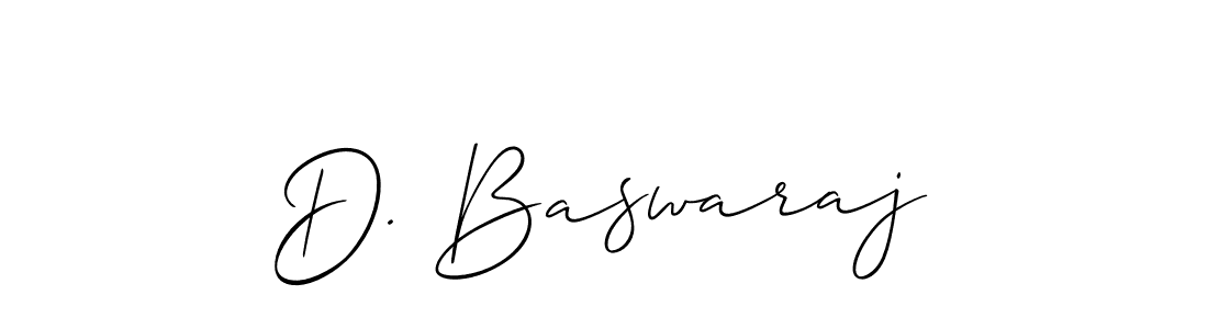 How to make D. Baswaraj name signature. Use Allison_Script style for creating short signs online. This is the latest handwritten sign. D. Baswaraj signature style 2 images and pictures png