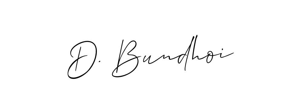 You should practise on your own different ways (Allison_Script) to write your name (D. Bundhoi) in signature. don't let someone else do it for you. D. Bundhoi signature style 2 images and pictures png