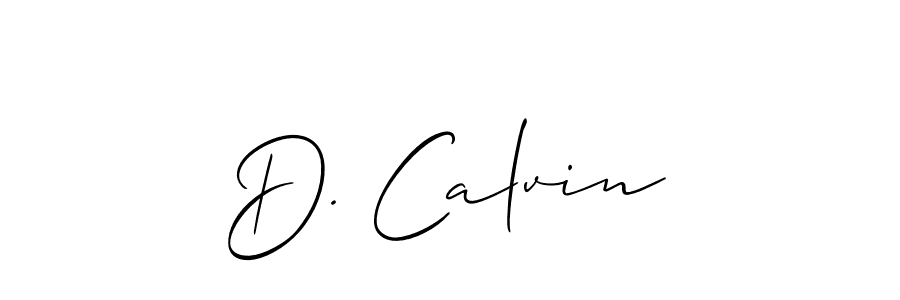 The best way (Allison_Script) to make a short signature is to pick only two or three words in your name. The name D. Calvin include a total of six letters. For converting this name. D. Calvin signature style 2 images and pictures png