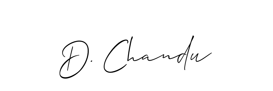 Similarly Allison_Script is the best handwritten signature design. Signature creator online .You can use it as an online autograph creator for name D. Chandu. D. Chandu signature style 2 images and pictures png