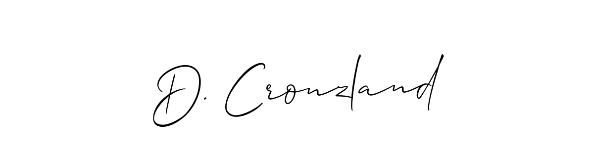 This is the best signature style for the D. Cronzland name. Also you like these signature font (Allison_Script). Mix name signature. D. Cronzland signature style 2 images and pictures png
