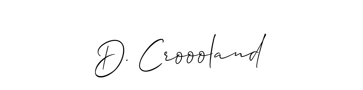 Similarly Allison_Script is the best handwritten signature design. Signature creator online .You can use it as an online autograph creator for name D. Croooland. D. Croooland signature style 2 images and pictures png
