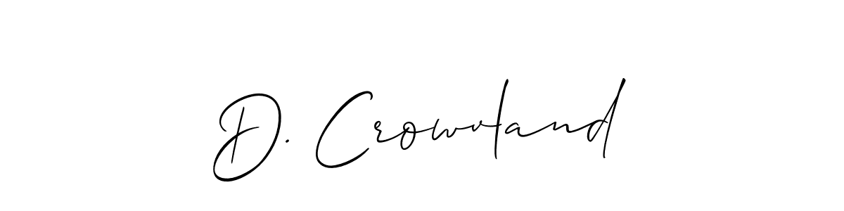 It looks lik you need a new signature style for name D. Crowvland. Design unique handwritten (Allison_Script) signature with our free signature maker in just a few clicks. D. Crowvland signature style 2 images and pictures png