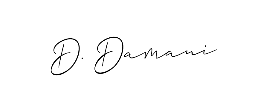 Make a beautiful signature design for name D. Damani. With this signature (Allison_Script) style, you can create a handwritten signature for free. D. Damani signature style 2 images and pictures png
