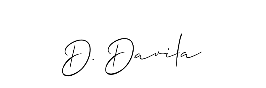 You should practise on your own different ways (Allison_Script) to write your name (D. Davila) in signature. don't let someone else do it for you. D. Davila signature style 2 images and pictures png