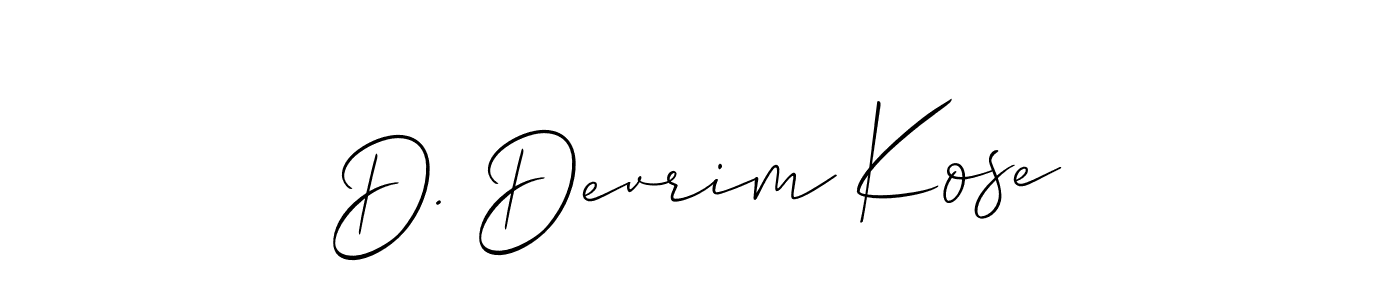 It looks lik you need a new signature style for name D. Devrim Kose. Design unique handwritten (Allison_Script) signature with our free signature maker in just a few clicks. D. Devrim Kose signature style 2 images and pictures png