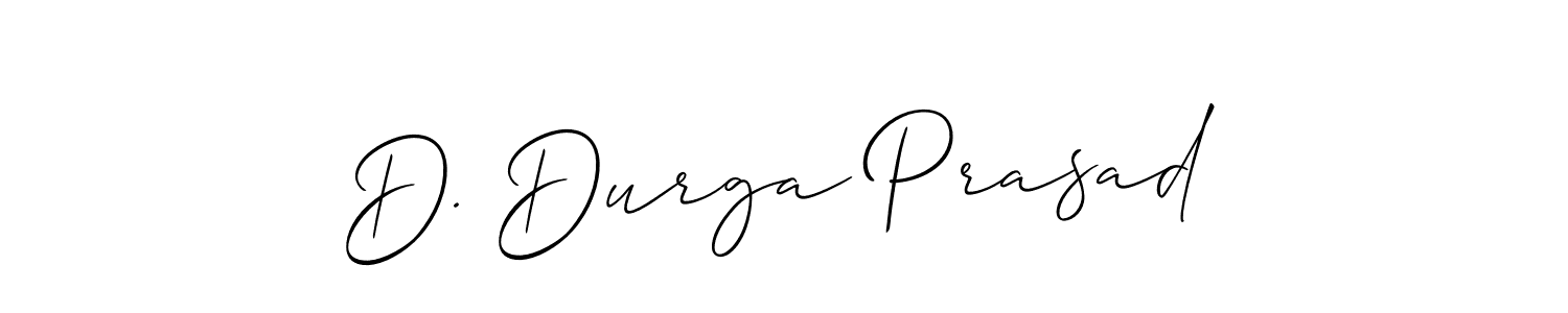 Use a signature maker to create a handwritten signature online. With this signature software, you can design (Allison_Script) your own signature for name D. Durga Prasad. D. Durga Prasad signature style 2 images and pictures png