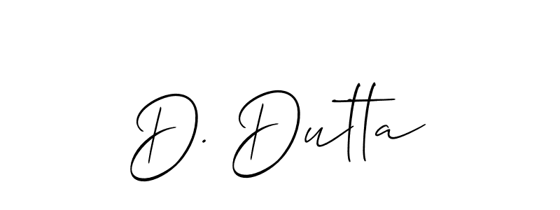 Make a short D. Dutta signature style. Manage your documents anywhere anytime using Allison_Script. Create and add eSignatures, submit forms, share and send files easily. D. Dutta signature style 2 images and pictures png