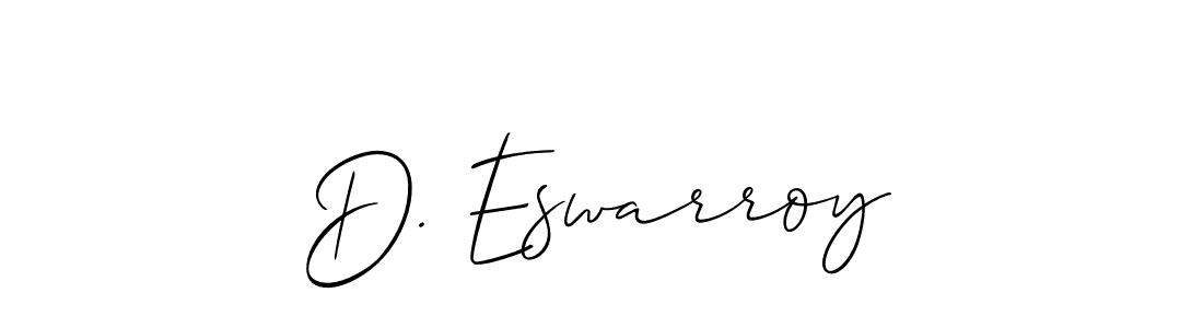 How to make D. Eswarroy name signature. Use Allison_Script style for creating short signs online. This is the latest handwritten sign. D. Eswarroy signature style 2 images and pictures png