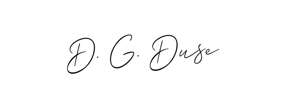 Create a beautiful signature design for name D. G. Duse. With this signature (Allison_Script) fonts, you can make a handwritten signature for free. D. G. Duse signature style 2 images and pictures png