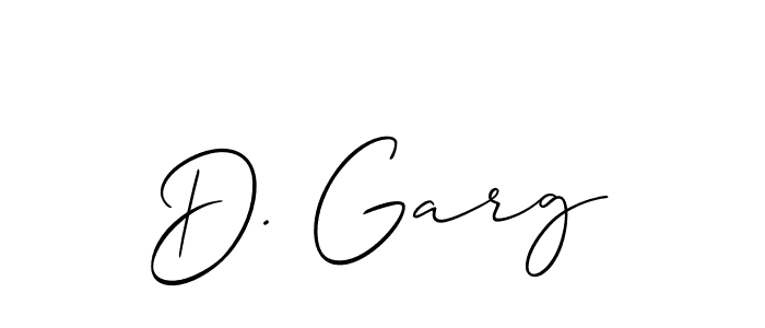 Also You can easily find your signature by using the search form. We will create D. Garg name handwritten signature images for you free of cost using Allison_Script sign style. D. Garg signature style 2 images and pictures png