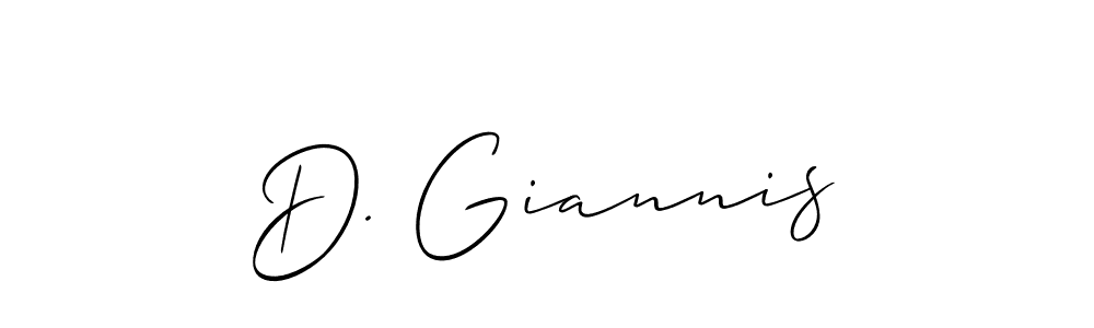 You should practise on your own different ways (Allison_Script) to write your name (D. Giannis) in signature. don't let someone else do it for you. D. Giannis signature style 2 images and pictures png