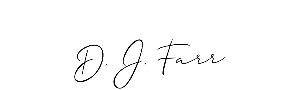 if you are searching for the best signature style for your name D. J. Farr. so please give up your signature search. here we have designed multiple signature styles  using Allison_Script. D. J. Farr signature style 2 images and pictures png