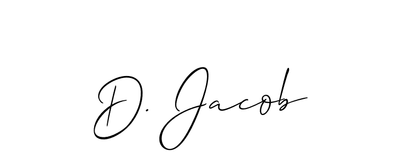 Create a beautiful signature design for name D. Jacob. With this signature (Allison_Script) fonts, you can make a handwritten signature for free. D. Jacob signature style 2 images and pictures png