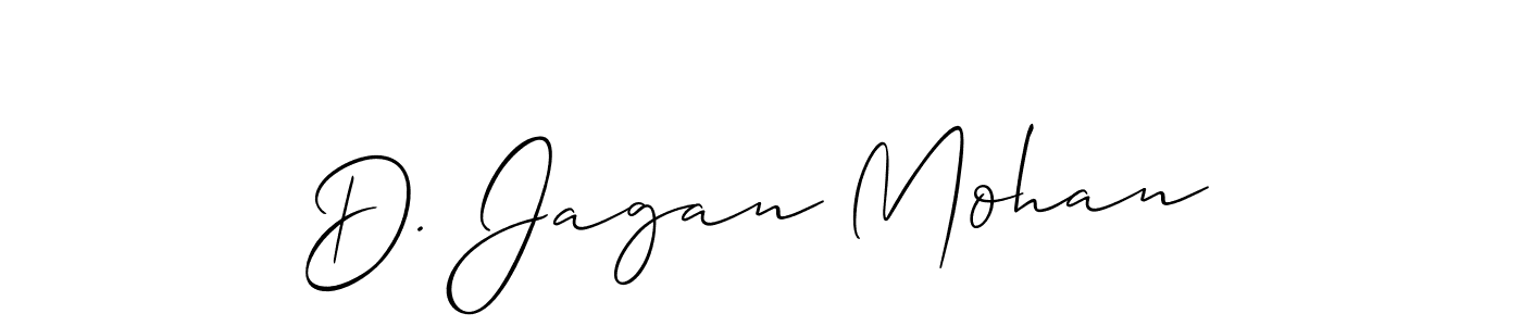 Allison_Script is a professional signature style that is perfect for those who want to add a touch of class to their signature. It is also a great choice for those who want to make their signature more unique. Get D. Jagan Mohan name to fancy signature for free. D. Jagan Mohan signature style 2 images and pictures png
