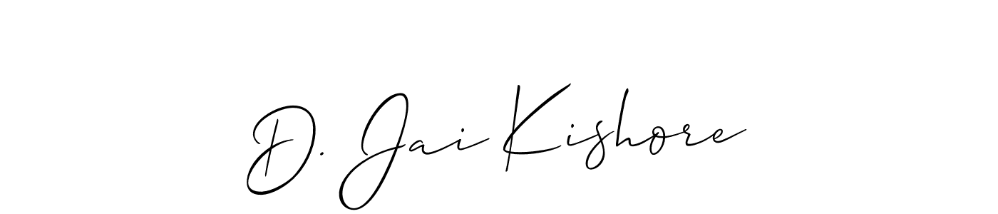 Similarly Allison_Script is the best handwritten signature design. Signature creator online .You can use it as an online autograph creator for name D. Jai Kishore. D. Jai Kishore signature style 2 images and pictures png