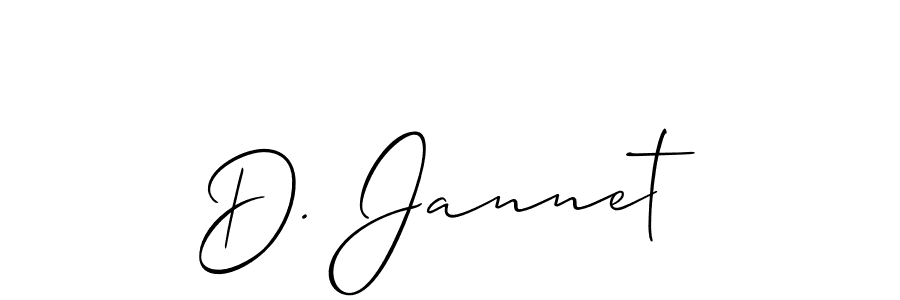 Make a beautiful signature design for name D. Jannet. With this signature (Allison_Script) style, you can create a handwritten signature for free. D. Jannet signature style 2 images and pictures png