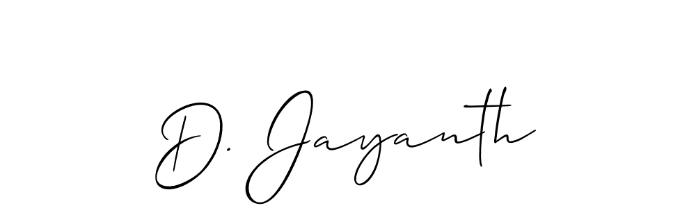 Also You can easily find your signature by using the search form. We will create D. Jayanth name handwritten signature images for you free of cost using Allison_Script sign style. D. Jayanth signature style 2 images and pictures png