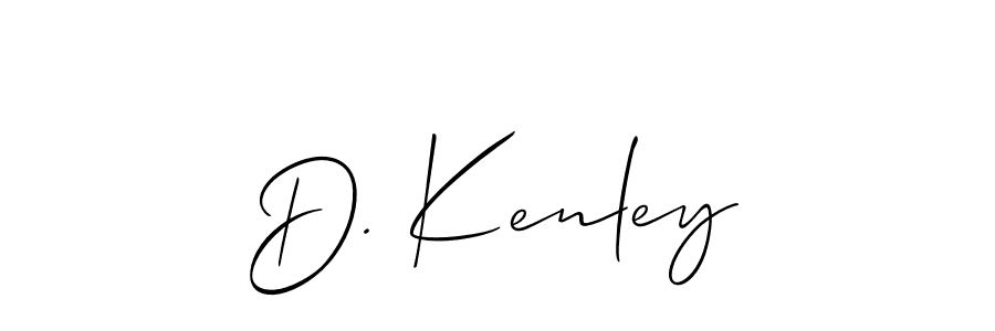 The best way (Allison_Script) to make a short signature is to pick only two or three words in your name. The name D. Kenley include a total of six letters. For converting this name. D. Kenley signature style 2 images and pictures png