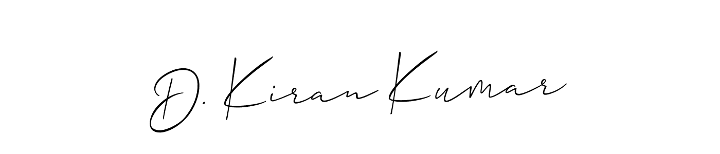 Similarly Allison_Script is the best handwritten signature design. Signature creator online .You can use it as an online autograph creator for name D. Kiran Kumar. D. Kiran Kumar signature style 2 images and pictures png