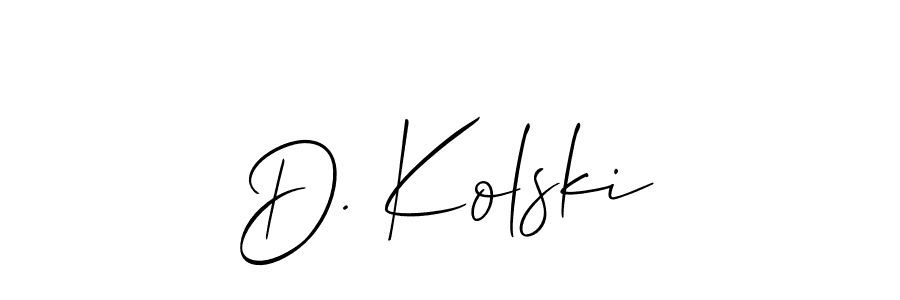 Once you've used our free online signature maker to create your best signature Allison_Script style, it's time to enjoy all of the benefits that D. Kolski name signing documents. D. Kolski signature style 2 images and pictures png