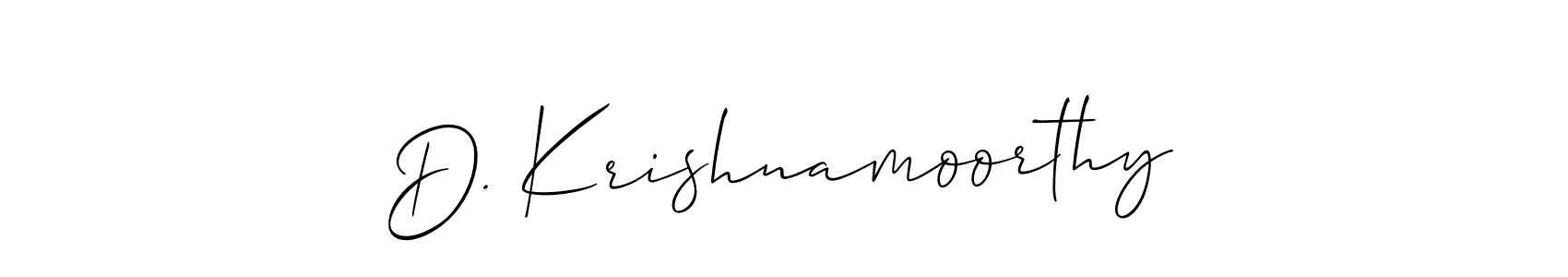 Best and Professional Signature Style for D. Krishnamoorthy. Allison_Script Best Signature Style Collection. D. Krishnamoorthy signature style 2 images and pictures png