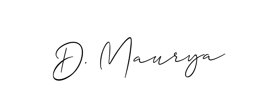 Also we have D. Maurya name is the best signature style. Create professional handwritten signature collection using Allison_Script autograph style. D. Maurya signature style 2 images and pictures png