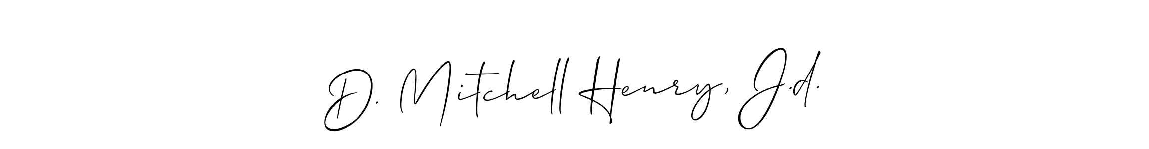 Create a beautiful signature design for name D. Mitchell Henry, J.d.. With this signature (Allison_Script) fonts, you can make a handwritten signature for free. D. Mitchell Henry, J.d. signature style 2 images and pictures png