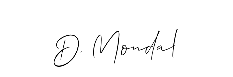 How to make D. Mondal signature? Allison_Script is a professional autograph style. Create handwritten signature for D. Mondal name. D. Mondal signature style 2 images and pictures png