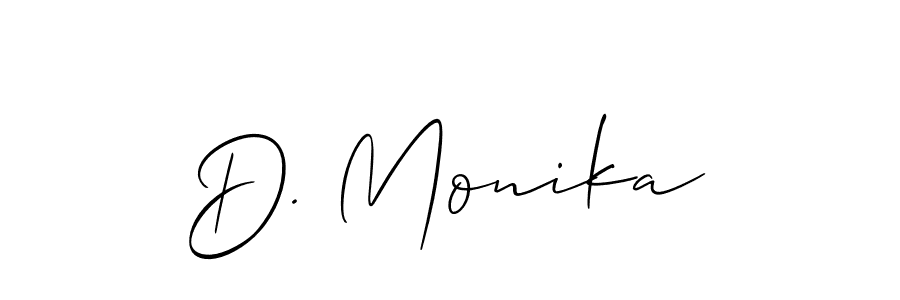 How to make D. Monika name signature. Use Allison_Script style for creating short signs online. This is the latest handwritten sign. D. Monika signature style 2 images and pictures png