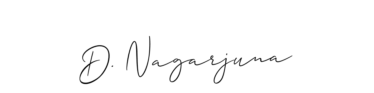 Allison_Script is a professional signature style that is perfect for those who want to add a touch of class to their signature. It is also a great choice for those who want to make their signature more unique. Get D. Nagarjuna name to fancy signature for free. D. Nagarjuna signature style 2 images and pictures png
