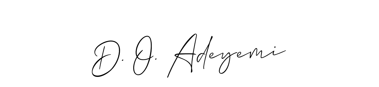 This is the best signature style for the D. O. Adeyemi name. Also you like these signature font (Allison_Script). Mix name signature. D. O. Adeyemi signature style 2 images and pictures png