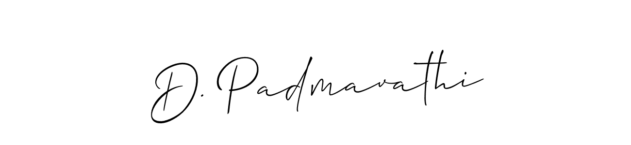 Similarly Allison_Script is the best handwritten signature design. Signature creator online .You can use it as an online autograph creator for name D. Padmavathi. D. Padmavathi signature style 2 images and pictures png
