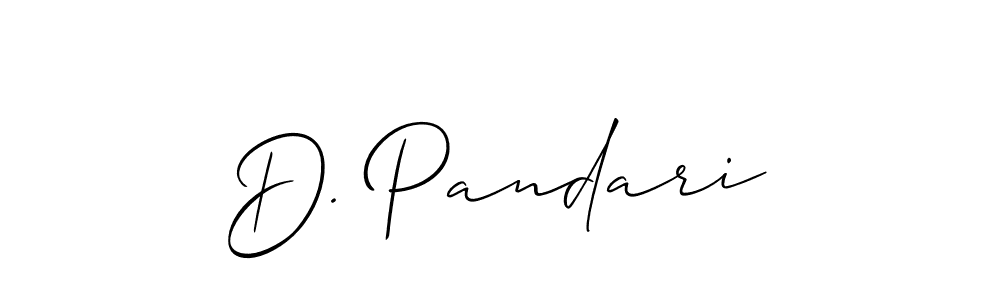 Also You can easily find your signature by using the search form. We will create D. Pandari name handwritten signature images for you free of cost using Allison_Script sign style. D. Pandari signature style 2 images and pictures png