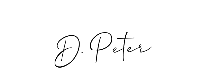 Make a beautiful signature design for name D. Peter. With this signature (Allison_Script) style, you can create a handwritten signature for free. D. Peter signature style 2 images and pictures png