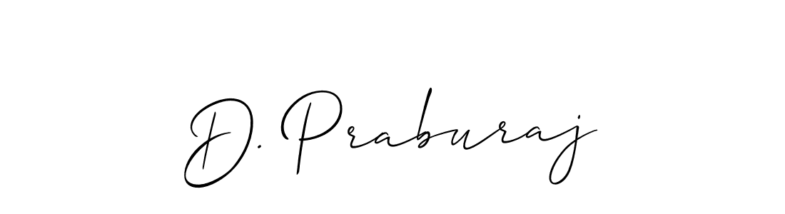 Create a beautiful signature design for name D. Praburaj. With this signature (Allison_Script) fonts, you can make a handwritten signature for free. D. Praburaj signature style 2 images and pictures png