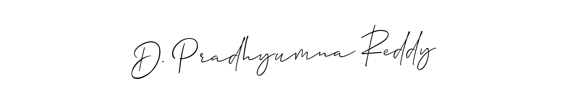 You should practise on your own different ways (Allison_Script) to write your name (D. Pradhyumna Reddy) in signature. don't let someone else do it for you. D. Pradhyumna Reddy signature style 2 images and pictures png