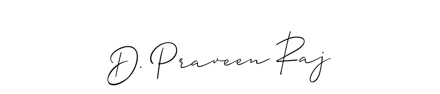 Make a beautiful signature design for name D. Praveen Raj. With this signature (Allison_Script) style, you can create a handwritten signature for free. D. Praveen Raj signature style 2 images and pictures png