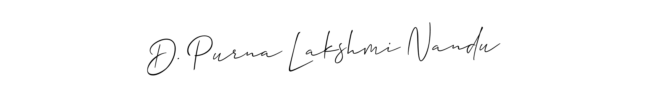 Once you've used our free online signature maker to create your best signature Allison_Script style, it's time to enjoy all of the benefits that D. Purna Lakshmi Nandu name signing documents. D. Purna Lakshmi Nandu signature style 2 images and pictures png