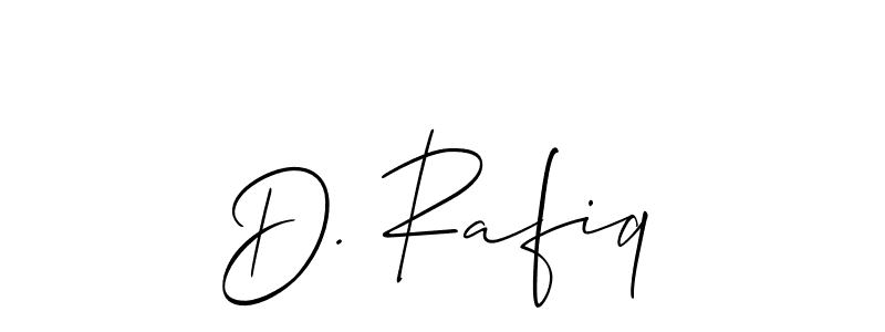 Check out images of Autograph of D. Rafiq name. Actor D. Rafiq Signature Style. Allison_Script is a professional sign style online. D. Rafiq signature style 2 images and pictures png