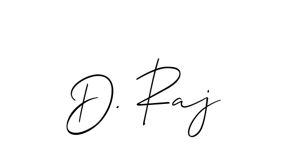 You should practise on your own different ways (Allison_Script) to write your name (D. Raj) in signature. don't let someone else do it for you. D. Raj signature style 2 images and pictures png