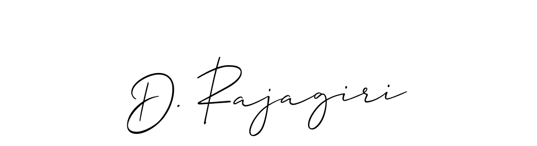 How to make D. Rajagiri name signature. Use Allison_Script style for creating short signs online. This is the latest handwritten sign. D. Rajagiri signature style 2 images and pictures png