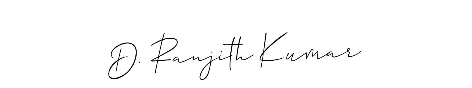 Design your own signature with our free online signature maker. With this signature software, you can create a handwritten (Allison_Script) signature for name D. Ranjith Kumar. D. Ranjith Kumar signature style 2 images and pictures png