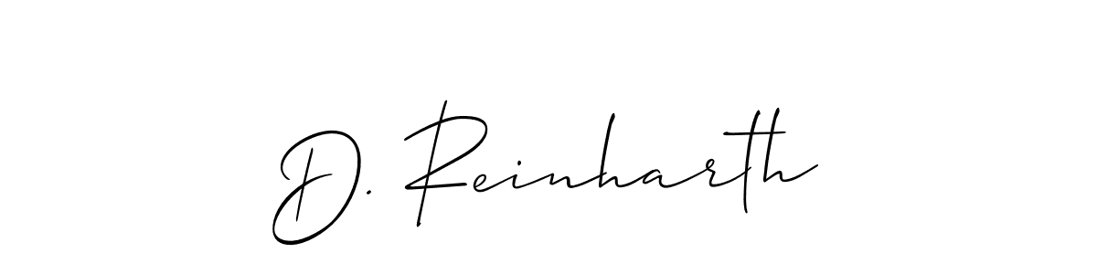 Make a beautiful signature design for name D. Reinharth. With this signature (Allison_Script) style, you can create a handwritten signature for free. D. Reinharth signature style 2 images and pictures png