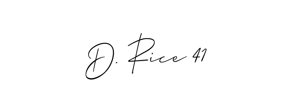 D. Rice 41 stylish signature style. Best Handwritten Sign (Allison_Script) for my name. Handwritten Signature Collection Ideas for my name D. Rice 41. D. Rice 41 signature style 2 images and pictures png