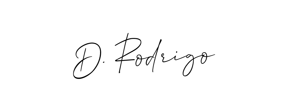 Make a beautiful signature design for name D. Rodrigo. With this signature (Allison_Script) style, you can create a handwritten signature for free. D. Rodrigo signature style 2 images and pictures png